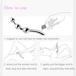 Double Ended Thrusting Dildo Stainless Steel Anal Beads Butt Plug Adult Toys Prostate Massager G Spot Stimulator Wand Small Dildo Orgasm Toy