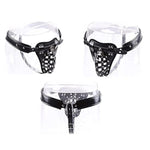 Chastity Belt Leather Chastity Pants Male Adjustable Penis Underwear With Key And Lock Sissy Penis Bondage Restraints Belts Adults Sex Toys