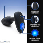 Lumen Interactive Vibrating Butt Plug - Led Anal Vibrator Four Play Modes - Bluetooth App-Controlled Couples Massager To Connect Anywhere In The World - Body-Friendly And Waterproof - Black