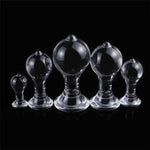 Big Ball Transparent Crystal Anal Butt Plugs Stimulation Masturbation Ball Trainer Couple Flirt Adult Anal Sex Toys(Xl)