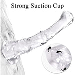 13.4 Inch Big Horse Dildo, Realistic Huge Thick G Spot Dildos With Strong Suction Cup, Flexible Anal Sex Toys For Women Men Gay Couple (Clear L)