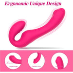G Spot Clitoral Vibrator For Women And Lesbian-Remote Control Double Ended Strapless Dildo With 10 Flapping&Vibrating Modes,Waterproof Clitoral Stimulator Versatile Adult Sex Toy