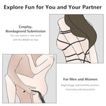 Beginner Bdsm Kit,10 Psc,Adjustable Bondage Set For Couples, Leather Restraints With Thigh Cuffs & Whip, Discreet Starter Kit For Sensual Play,Sm For Bed Hotel Black