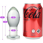 Glass Butt Plug Crystal Tapered Head Anal Plug For Anal Training Stimulation And Expansion Long Neck Mushroom Shaped Adult Sex Toys For Men Women Couples (S)