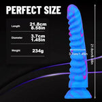 Blue Realistic Dildo Anal Dildos with Suction Cup? Silicone G Spot Dildo with Textures Adult Sex Toy for Women Men