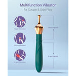 Vibrator For Women, G Spot Vibrator Sex Toys Stimulate Clitoral Nipple With 3 Professional-Grade Attachments 10 Vibration Modes,Mini Vibrator,Quiet Adult Toys For Couple