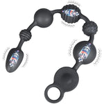 Vibrating Anal Beads, Vibrating Anal Plug Vibrator With 10 Vibration Modes Silicone Anal Vibrator With 3 Powerful Motors For Men, Women And Couples (L)