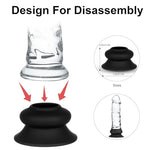6.2" Small Beginner Glass Dildo with Suction Realistic Clear Anal Dildo