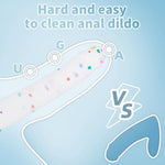 9 Inch Confetti Silicone Realistic Anal Dildo with Flared Suction Cup Base for Hands-Free Play and G-Spot Stimulation