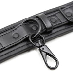Padded Black Leather Sex Cuffs For Sm Games - Women And Men'S Bondage Cuffs For Sex Games - Leather Sex Toys Bondage Handcuffs - Bondage Restraints Sm Wrist Cuffs (Black)