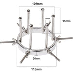 Adjustable Anal Plug Expander Anus Butt Plug Sex Toys, Silver, 1.0 Count