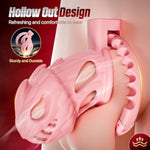 Male Chastity Cage Pink, Large Lightweight Chastity Device With Adjustable 8 Sizes And Invisible Lock, Man Penis Exercise Bondage Gear & Accessories For Men Female Adult Sex Toy