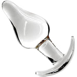 Anal Plug Glass Butt Plug For Comfortable Wear Prostate Massager Sex Toy With Curved Base And Tapered Tip For Men Women Masturbation (L)