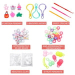 24 Color Rubber Band Bracelet Making Kit for Adults and Kids, DIY Rubberband Bracelet Kit