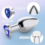Heart Shaped Anal Butt Plugs (L) + 17.3 Inch Super Long Dildo