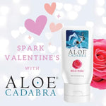 Aloe Cadabra Flavored Personal Lubricant and Vaginal Moisturizer, Organic Edible Aloe Lube for Men, Women and Couples, Non-Staining, pH Balanced, Toy Compatible (Wild Rose, 2.5 Ounces, 1 Pack)