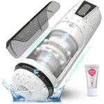 Male Masturbator Cup Adult Toy - Automatic Hands Free Penis Vibrator Pocket Pussy Stroker With 7 Thrusting & Vibrating Stimulation Modes Sex Toys For Mens Realistic 3D Sleeve Man Pleasure