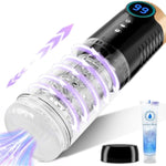 Automatic Sucking Male Masturbator Male Sex Toys - 3 In 1 With 9 Suction, Thrusting & Rotating Masturbator Blowjob Sex Toys For Men, 3D Realistic Textured Pocket Pussies Sex Toy Penis Pump Adult Toys