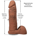 Doc Johnson ULTRASKYN 8 Inch Realistic Caramel Cock with Removable Suction Cup Compatible with F-Machine and Harness