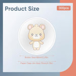 300 Pcs Clear Pin Maker Supplies for Badge Making 2.76" Transparent Protective Films
