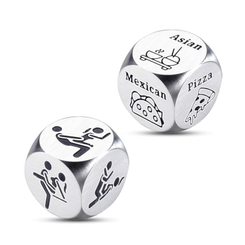 Halloween Basket Stuffers For Adults - Sex Position Dice, Husband Anniversary Steel Gifts From Wife, Food Decision Dice, Movie Night Gift Basket,Romantic Gift For Men, Gag Gifts For Boyfriend