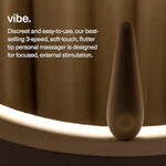 Vibe Platinum Grade Silicone Personal Massager & Shine Kit - Easy-To-Use, 3 Speed Usb Charged, Water Resistant Handheld Massager And Paraben-Free Natural Ph Balanced Lubricant (2 Count)