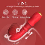Powerful G Spot Vibrator, Led Display Adult Toy Dildo With 9 Come-Hither & Vibrating & Up-Down Sliding Modes, Silicone Finger Vibrators For Women Clitoral Anal Stimulation (Placit)