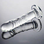 Glass Dildo Realistic Dildos Anal Sex Toys For Couples,Transparent Crystal Glass Dildo Male Sex Toy For G-Spot Stimulation, Clear Dildo Anal Butt Plug For Prostate Massager, Anal Dildo Adult Sex Toys