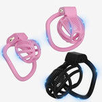 Chastity Cage For Men Locking Device, Lightweight Abs Resin Material, Breathable Hollow Design, Cock Cage Set With 4 Ring Sizes, Detachable Lock, Discreet & Comfortable For Daily Use (Black,L)