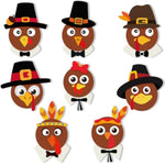 16 Pcs Thanksgiving Turkey Magnet Craft Kit, DIY Fall Refrigerator Decorations