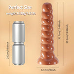 13.86 Inch Huge Anal Plug,Threaded Design Large Butt Plug Dildo Anal Cone With Strong Suction Cup For G Spot Stimulation Prostate Massager Anal Stretcher Adult Sex Toys For Women And Men