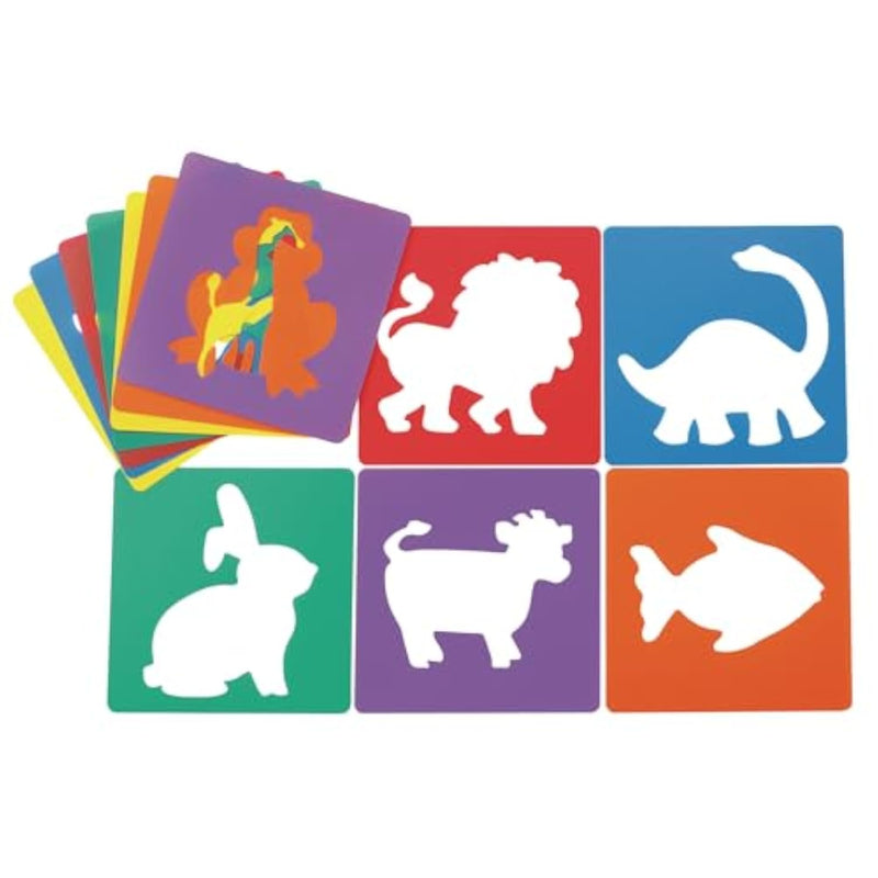 Animal Shape Stencils Set of 12 8 Plastic Stencils for Kids Arts and Crafts Material