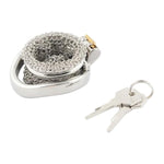 Stainless Steel Gauze Male Chastity Cage Metal Chastity Locks Comfortable Soft Cock Cage Easy To Wear Men'S Virginity Lock - L Cage Length 3.4'' J19655 55Mm