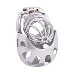 Metal Chastity Cage Device With Ergonomic Design Wrapped Scrotum Ring For Male Sm Penis Exercise Sex Toys W150 (1.97 Inch / 50Mm)