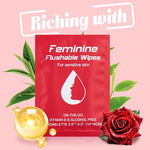 100 Feminine Wipes Flushable Travel Individually Wrapped