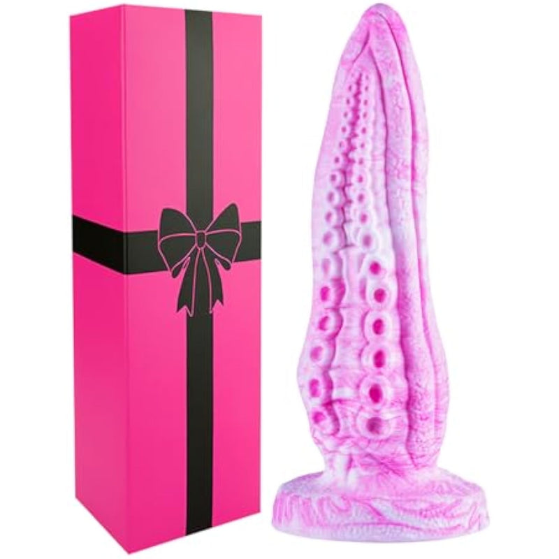 7.6 Inch Monster Octopus Tentacle Dildo For Women Lesbian, 2" Wide Silicone Realistic Dragon Dildos Animal Short Thick Anal Dildo For Gay, Fantasy Pink Alien Dildos Suction Cup Adult Sex Toy For Men