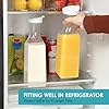 Plastic 50 Oz Water Carafe with Flip Top Lid, Set of 2 Square Base Juice Containers, Clear Plastic Pitcher - for Water, Iced Tea, Juice, Beverage, Cold Brew and Mimosa Bar - HAND WASH ONLY