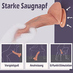 Sex Toys Dildo 8.5 Inch Realistic Silicone Dildo?Real Skin Dual Density Silicone Dildos with Strong Suction Cup for Hands-Free Play?Adult Penis Sex Toys for Women Men Couples Sexual