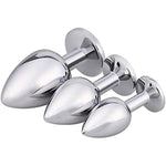 Pink DDLG Metal Butt Plug - Choose Single Size or Set of 3