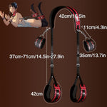 Bondage Sex Restraint Set With Adjustable Strap & Position Pillow - Deep Support Sex Cushion For Couples,Bed Restraints, Multifunctional Ramp Furniture For Men & Women(Red)