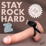 Remote Control 28X Vibrating Cock Ring And Bullet - Black