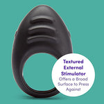 Desire Luxury Vibrating Cock Ring Adult Sex Toy for Couples Black