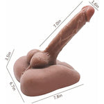 Realistic Dildos Male Torso Sex Doll For Women With Realistic Flexible Dildo Men Dildo Love Doll With Tight Anal Hole And Flat Base Unisex Masturbation Sex Toys 3.7Lb (Brown)