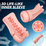 Automatic Sucking Male Masturbators - Upgraded 7 Vibration & Suction Hands Free Male Stroker With 3D Realistic Textured, Blowjob Toy Mens Masturbators Adult Male Sex Toys For Men (Z-Flash)