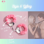 Fluffy Handcuffs For Couples – Soft Sex Cuffs, Bedroom Handcuffs For Beginners, Adjustable Bdsm Handcuffs, Handcuff Sex Bed Adult Set, Kinky Handcuffs For Playful Bondage, Sex Handcuff (Black)