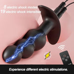 Electric Shock Silicone Anal Plug, Anal Plug Dilator, Electric Vibration Anal Plug Set, Remote Control Anal Plug, Anal Beads, Sm Anal Plug Sex Toys, Role Play Sex Toys (Anus Bead Shaped)