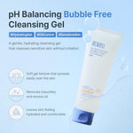 pH Balancing Bubble-Free Hydrating Facial Cleansing Gel 5.4 fl.oz. - For Sensitive Skin, Hyaluronic Acid and Licorice Extracts, Non-foaming Cleanser for Skin Moisturization