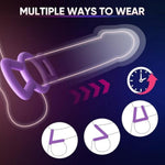 Sex Toy Cock/Penis Rings Set With 3 C-Ring Set - Helps Create Firmer And Thicker Erections - Side Tabs For Easy Removal And Adjustment Adult Sex Toys For Men Or Couple Purple
