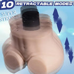 Retractable Double Vibration 4-Language Voice Automatic Male Masturbator, 14.33Lb Realistic 3D Lifelike Butt Pocket Pussy Ass, Hands-Free Male Stroker Adult Sex Toy For Men