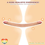 19.5" Double-Ended Dildo For Lesbian, Gaycouples – Long Flexible Silicone Double Dong Realistic Extra Thick Penis Double Head Long Adult Toy Vaginal Stimulator